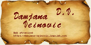 Damjana Veinović vizit kartica